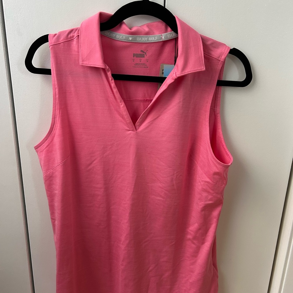 Brand New Puma Women's Golf/Tennis Pink Sleeveless Top WITH TAGS